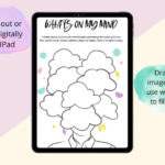 Art Therapy Worksheet Pdf, Therapeutic Art Self Care Worksheet Printable,  Anxiety Relief Item, Emotional Regulation Guided Journal For Women   Free Printable Art Therapy Worksheets