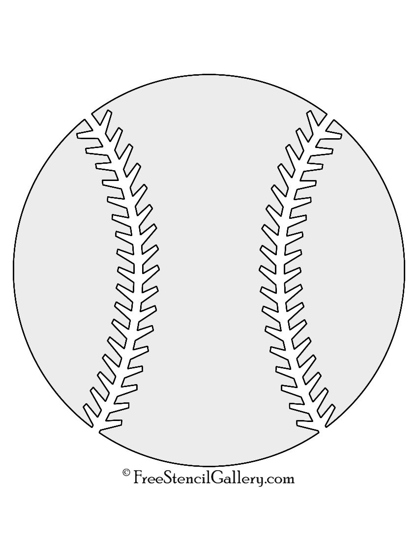 Baseball Stencil | Free Stencils Printables Templates, Stencils - Free Printable Baseball Stencils