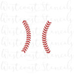 Baseball Stitch Stencil, Cookie Stencil   Etsy   Free Printable Baseball Stencils