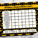 Batman Chore Chart Printable Boys Reward Chart | Etsy   Free Printable Batman Reward Chart