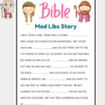Bible Games, Bible Mad Libs Story, Bible Games For Kids, Bible   Free Printable Christian Mad Libs