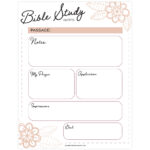 Bible Study Page   Flowers | Free Christian Printables   Free Bible Study Printable Sheets
