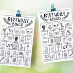 Birthday Bingo Cards: Printable Bingo Cards, Black And White, 50   Free Printable Birthday Bingo Cards For Adults