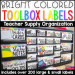 Bright Teacher Toolbox Labels (Editable Template Included)   The Teaching  Texan   Free Editable Printable Labels For Teachers