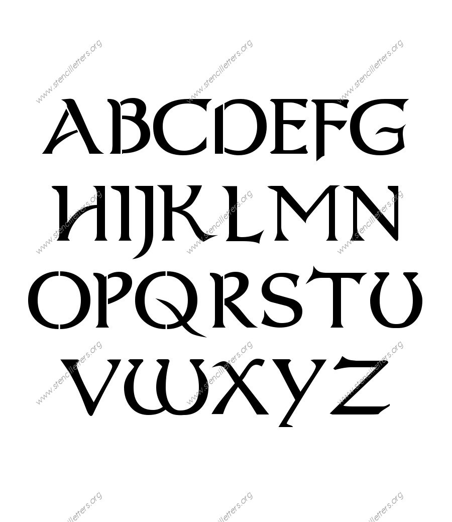 Celtic Fantasy Custom Stencils - Stencil Letters Org - Free Printable Celtic Stencils