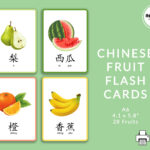 Chinese Fruits Flashcards Printable Simplified Mandarin Fruit   Free Printable Mandarin Flashcards