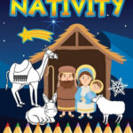 Christmas Activity Books For Kids: The Nativity A Little Story   Free Large Printable Nativity Scene