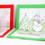 Christmas Craft   Summer And Winter Pop Up Card Templates | Teach   Free Printable Pop Up Card Templates Christmas