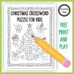 Christmas Crossword Puzzle For Kids   Growing Play   Free Easy Printable Christmas Crossword Puzzles