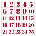 Christmas Numbers | Printabulls   Free Printable Numbers 1 25