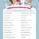 Christmas Rhyme Game {Free Printable!}   Play Party Plan   Free Printable Christmas Rhyming Worksheets