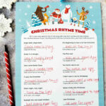 Christmas Rhyme Game {Free Printable!}   Play Party Plan   Free Printable Christmas Rhyming Worksheets
