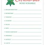 Christmas Word Scramble | Free Printable Christmas Activities   Free Printable Holiday Word Games