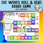 Cvc Words Board Game   Free Printable   Literacy Learn   Free Printable Decoding Games