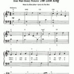 Disney Can You Feel The Love Tonight Easy Piano Sheet Music | Easy   Free Printable Sheet Music For Piano Disney