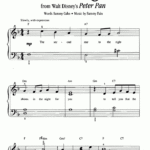 Disney The Second Star To The Righit Easy Piano Sheet Music | Easy   Free Printable Sheet Music For Piano Disney