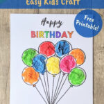 Diy Birthday Poster  Easy Kids Craft | Simple Birthday Cards   Make Birthday Posters Online Free Printable
