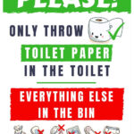 Do Not Flush Sign   Free Printable For Your Airbnb | Printable   Do Not Flush Signs