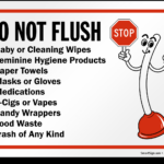 Do Not Flush Trash Of Any Kind Plunger Sign, Sku: S2 4980   Do Not Flush Signs