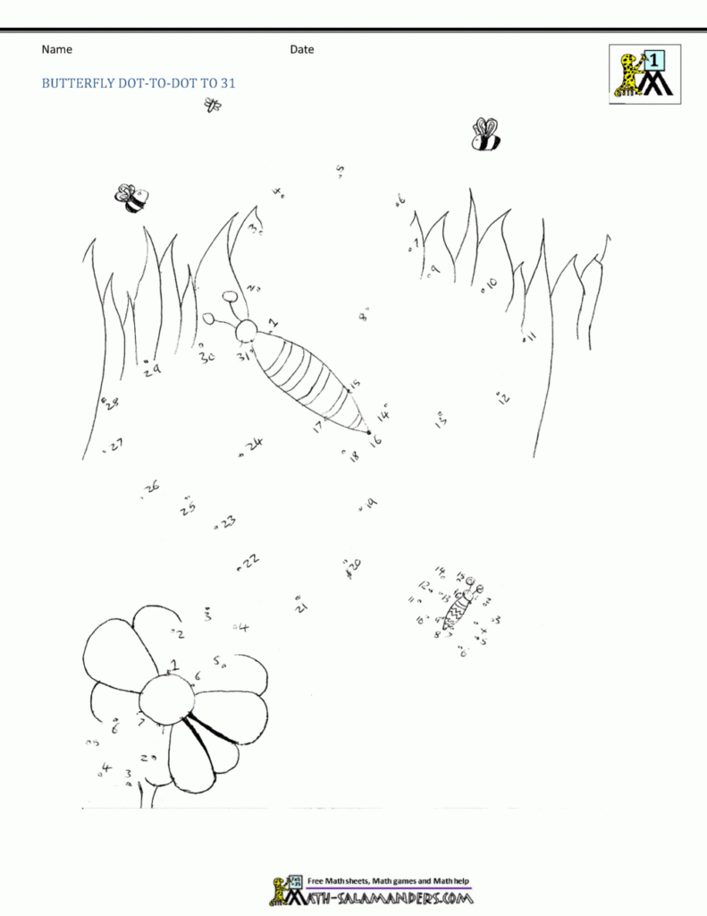 Dot To Dot Printables Up To 50 - Free Printable Dot To Dot To 50