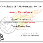 Editable Volleyball Certificates Digital Downloadable Printable   Create  Your Own Award Template   Free Printable Volleyball Certificates Awards