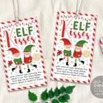 Elf Kisses Tags Editable Template, Christmas Elf Kisses Labels   Free Printable Elf Kisses Tags