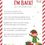 Elf On The Shelf Arrival And Goodbye Letters, Free Printable Set   Elf On The Shelf Im Back Letter Free Printable