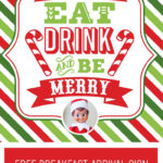 Elf On The Shelf Breakfast Arrival Sign: Free Printable   Elf On The Shelf Breakfast Free Printables