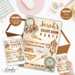 Escape Room Invitation, Escape Room Party Invitation, Escape Room   Free Printable Escape Room Invitations
