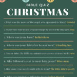 Festive Christmas Bible Trivia   Free Printable Bible Christmas Trivia Games