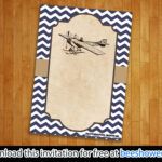 Free Airplane Baby Shower Invitations Templates | Download   Free Printable Airplane Baby Shower Invitations