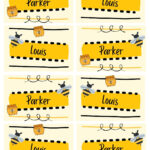 Free And Customizable Bee Templates   Free Printable Bee Name Tags
