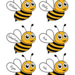 Free And Customizable Bee Templates   Free Printable Bee Name Tags