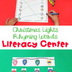 Free Christmas Lights Rhyming Words Activity   Free Printable Christmas Rhyming Worksheets
