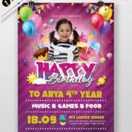 Free Customizable Design Psd Templates For Kids Birthday Party   Make Birthday Posters Online Free Printable