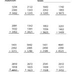 Free Printable Addition Worksheet For Fourth Grade   Free Printable Addition Worksheets For Grade 4