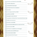 Free Printable Bible Trivia Quiz With Answer Key   Free Printable Bible Christmas Trivia Games