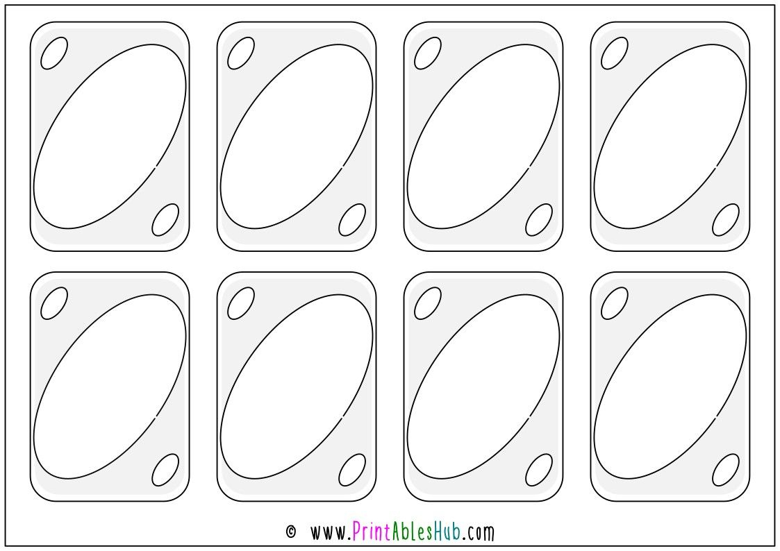 Free Printable Blank Uno Cards Template [Pdf] | Uno Cards, Bingo - Free Printable Uno Cards