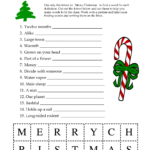 Free Printable Christmas Words Game 2019 | Learning Printable   Free Printable Holiday Word Games
