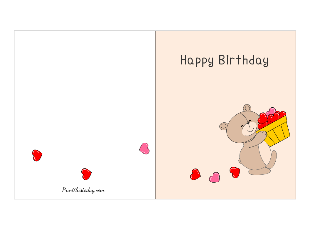 Free Printable Cute Birthday Cards - Free Online Printable Childrens Birthday Cards