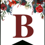 Free Printable Floral Christmas Banner Letters   Paper Trail Design   Free Printable Christmas Banner Letters