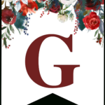 Free Printable Floral Christmas Banner Letters   Paper Trail Design   Free Printable Christmas Banner Letters