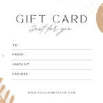 Free, Printable Gift Certificate Templates To Customize | Canva   Gift Cards Free Printables