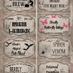 Free Printable Halloween Apothecary Labels: 16 Designs Plus Blanks!   Free Printable Apothecary Labels
