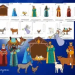Free Printable Nativity Scene Cutouts | Mrs. Merry   Free Printable 3D Nativity Scene