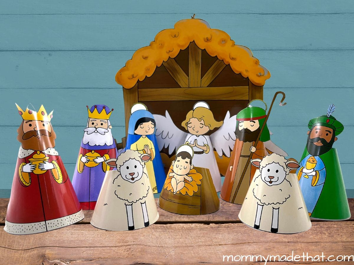 Free Printable Nativity Scene (Super Cute 3D Scene!) - Free Printable 3D Nativity Scene