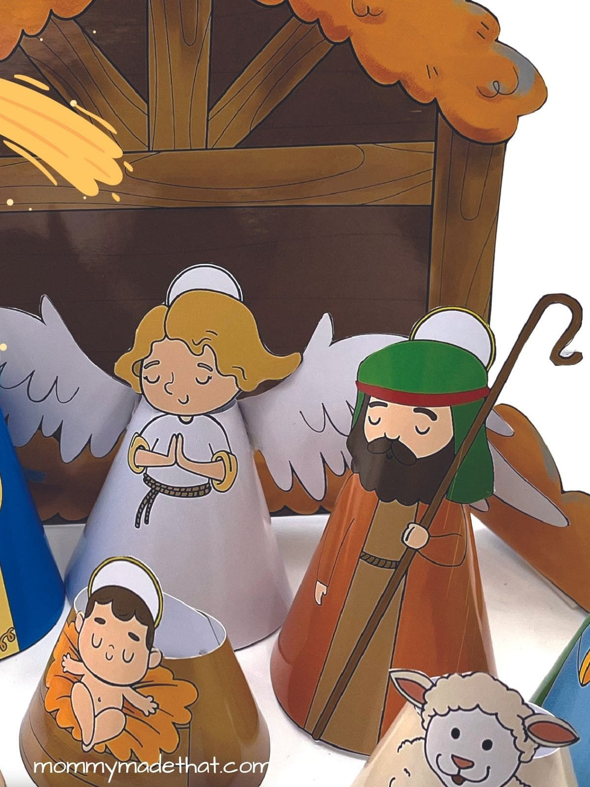 Free Printable Nativity Scene (Super Cute 3D Scene!) - Free Printable 3D Nativity Scene