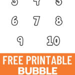 Free Printable Number Bubble Letters: Bubble Numbers 0 – 100   Free Printable Bubble Numbers 1 20