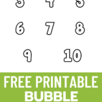Free Printable Number Bubble Letters: Bubble Numbers 0 – 100   Free Printable Bubble Numbers 1 20