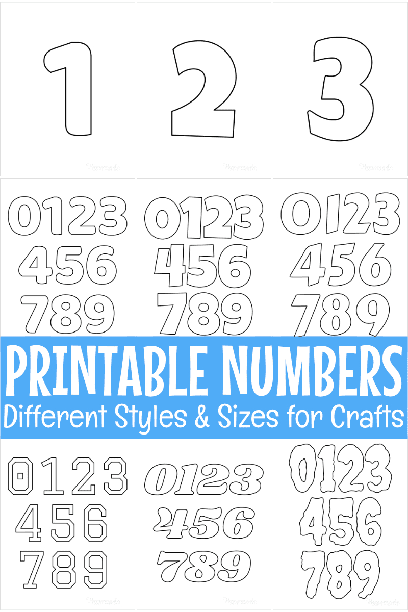 Free Printable Numbers For Crafts - Free Printable Number Stencils 1-20